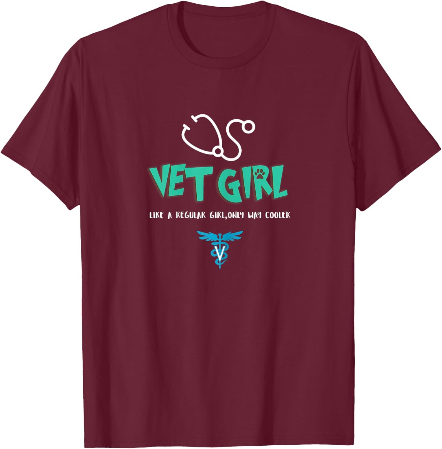 Vet Girl Veterinarian Vet Tech Student Christmas Gift T-Shirt - T-Shirt | Maroon