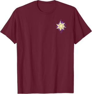 Disney Tangled Gold Sun Doodle Pendant Graphic T-Shirt - T-Shirt | Maroon