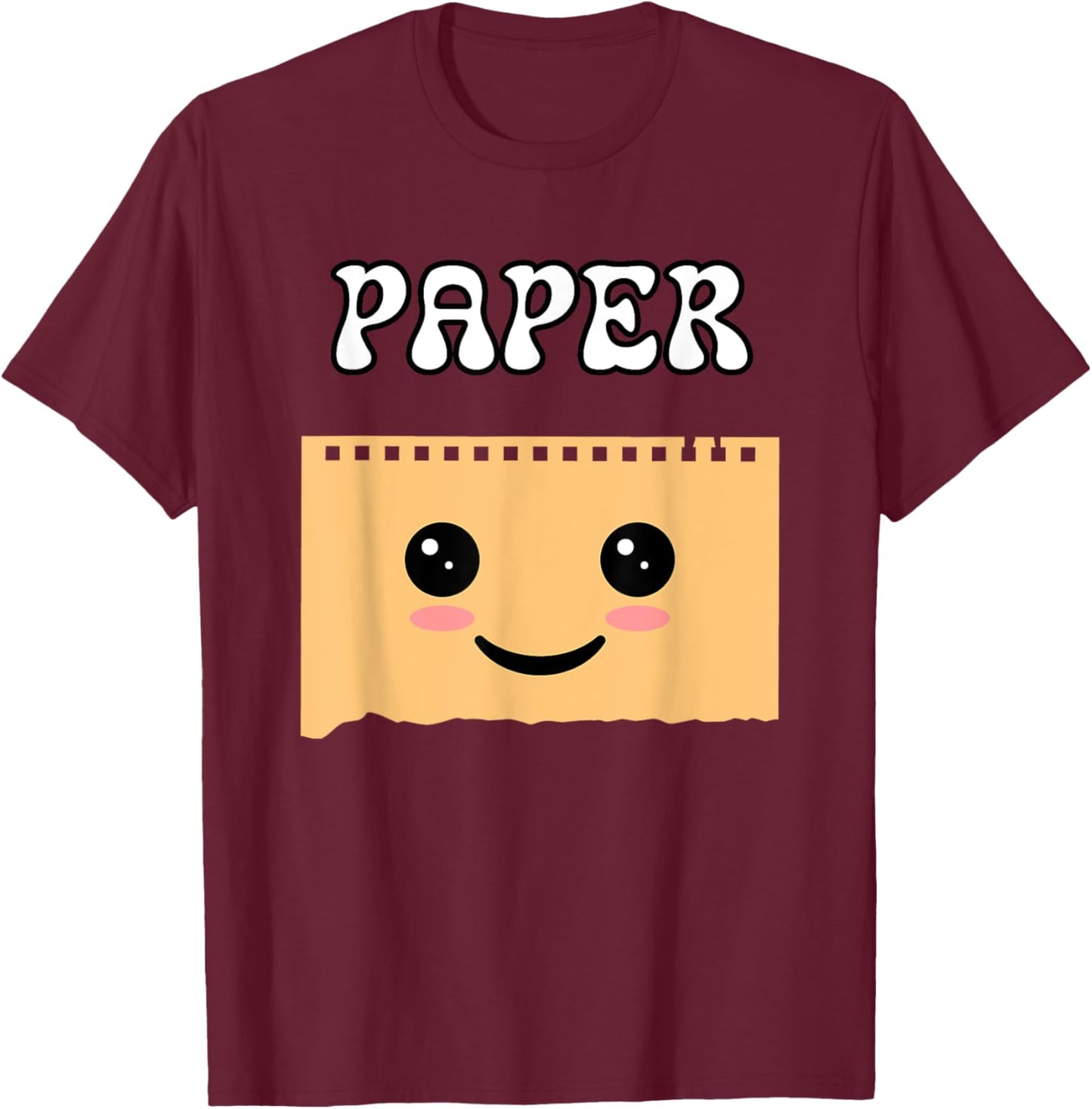 Rock Paper Scissors Funny Halloween Matching Group Costume T-Shirt - T-Shirt | Maroon