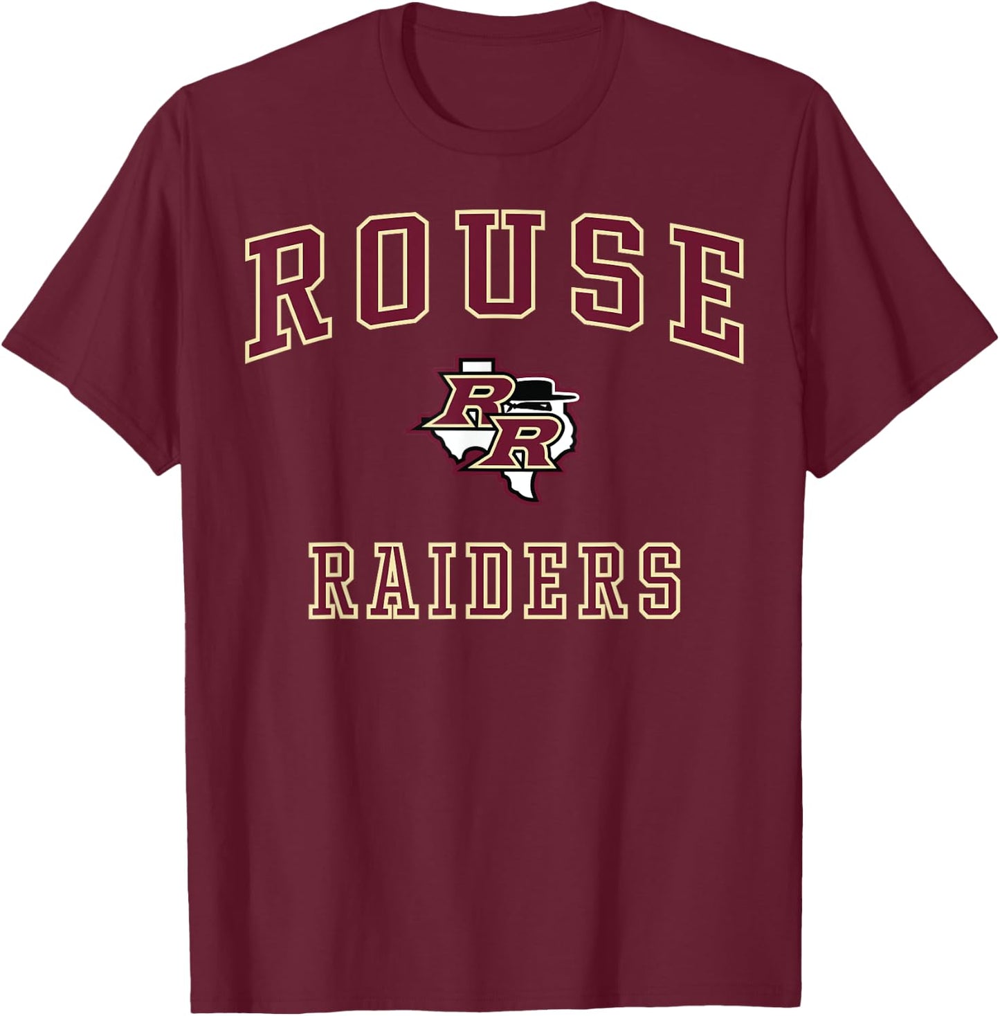 Rouse High School Raiders C1 T-Shirt - T-Shirt | Maroon