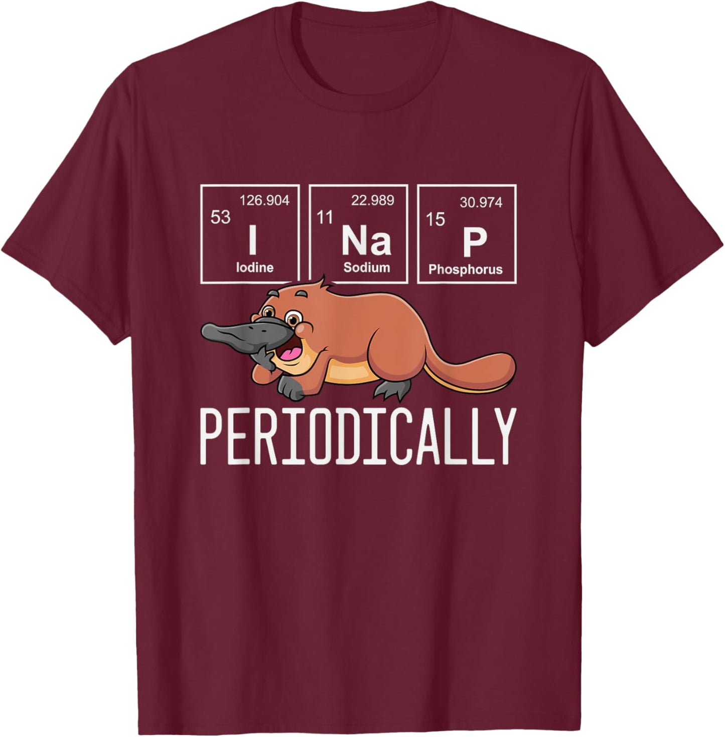 Platypus Nap Zookeeper Funny Lazy Biologist Animal Lover T-Shirt - T-Shirt | Maroon