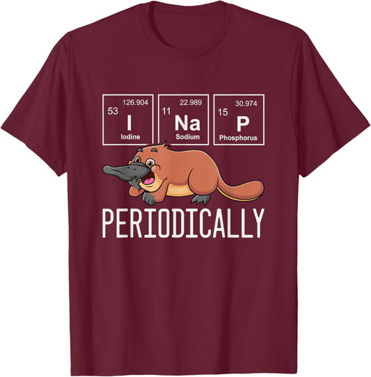 Platypus Nap Zookeeper Funny Lazy Biologist Animal Lover T-Shirt - T-Shirt | Maroon