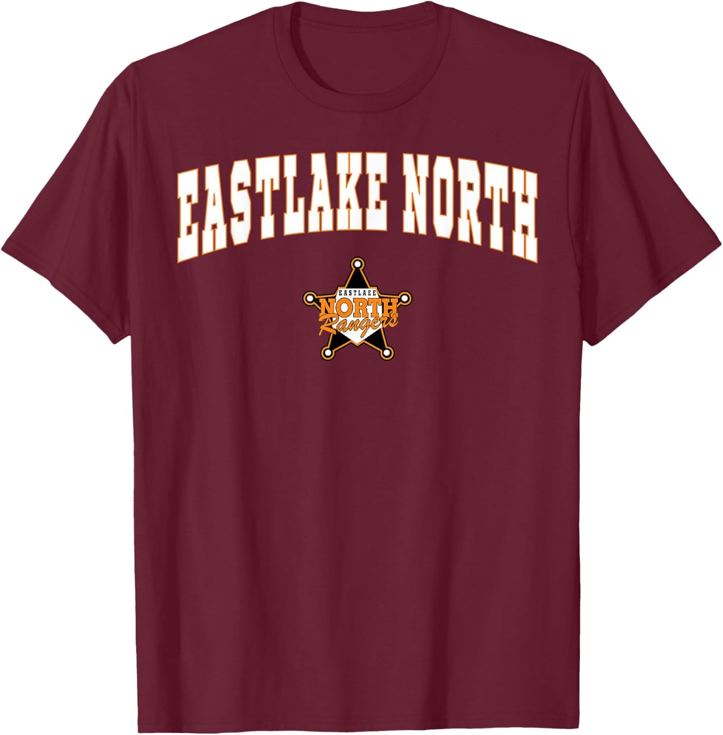 Eastlake North High School Rangers C2 T-Shirt - T-Shirt | Maroon
