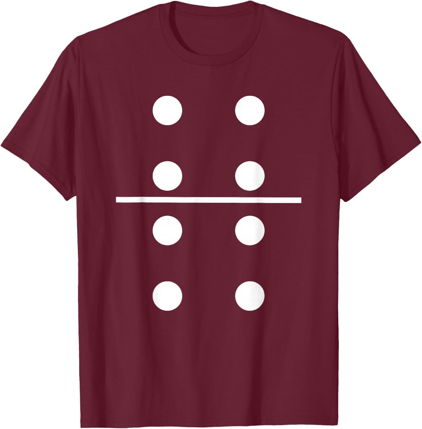 Domino 4 and 4 Matching Halloween Group Costumes 4-4 T-Shirt - T-Shirt | Maroon