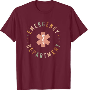 Emergency Department ER ED Emergency Room Nurse Trauma Nurse T-Shirt - T-Shirt | Maroon
