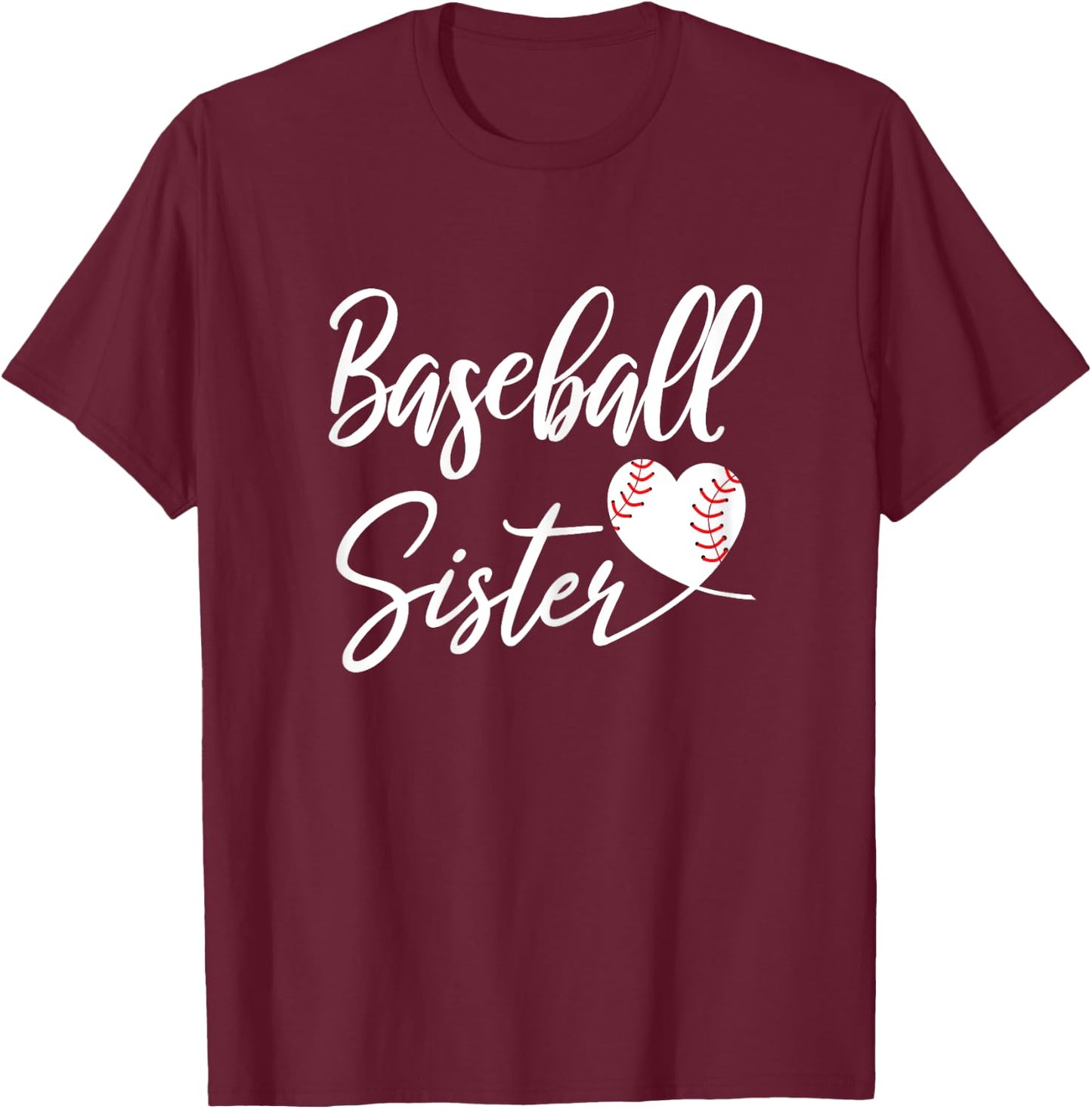 Baseball Sister T-Shirt - T-Shirt | Maroon