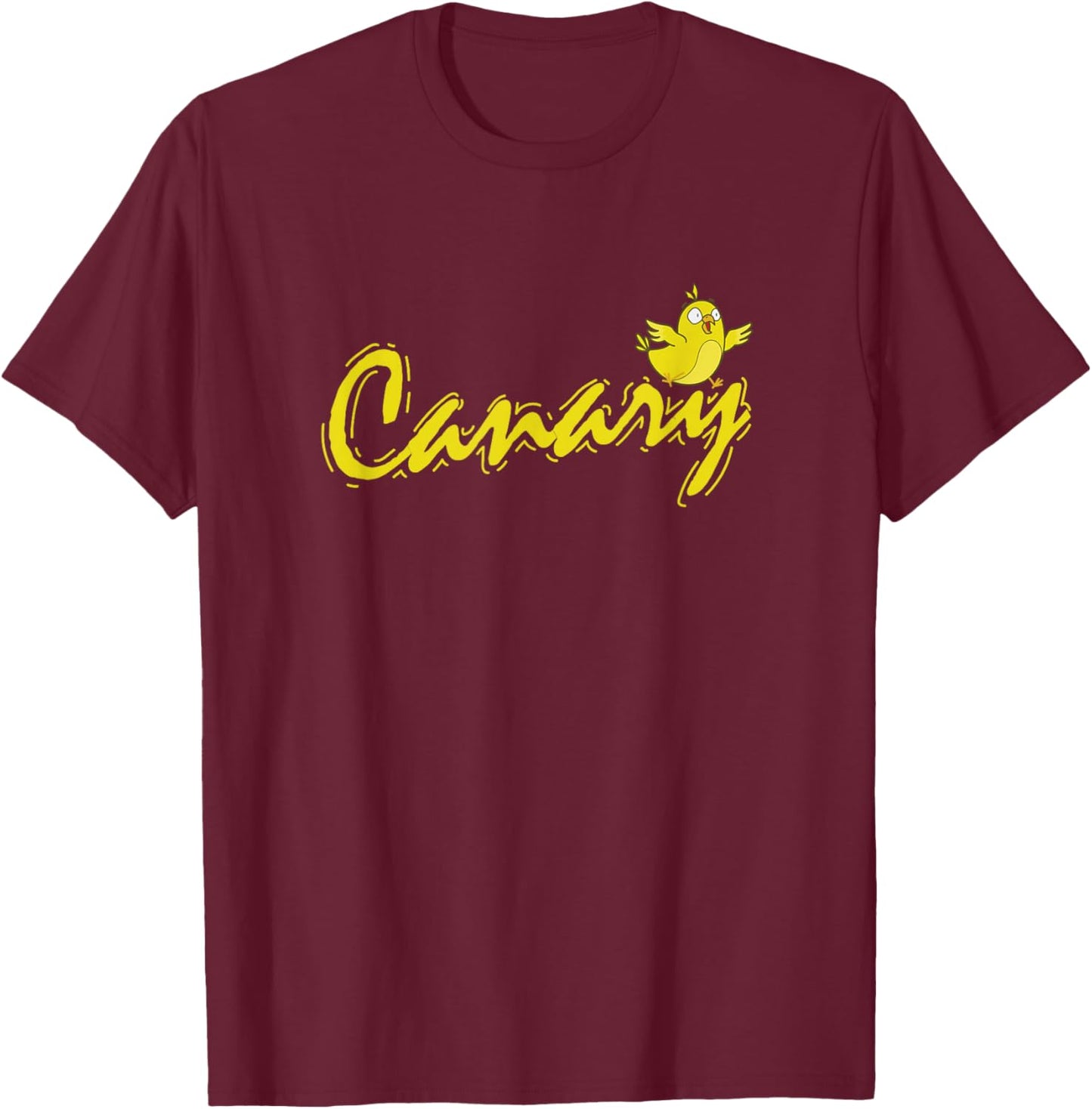 Canary Bird yellow and cute T-Shirt - T-Shirt | Maroon