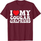 I Love My Cougar Girlfriend T-Shirt - T-Shirt | Maroon