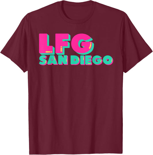 LFGSD Baseball fan San Diego Sports LFG SD T-Shirt - T-Shirt | Maroon