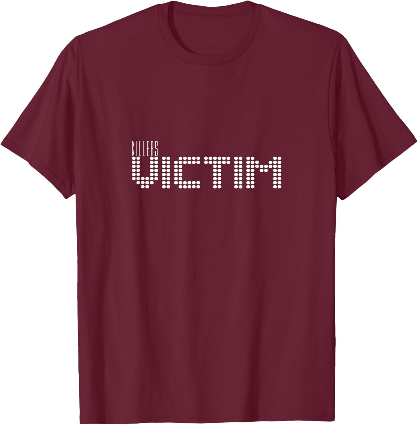 Little Box Of Lyrics The Killers Victims T-Shirt - T-Shirt | Maroon