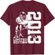 JAHRGANG 2013 OUTFIT ZUM 12. GEBURTSTAG 12th Birthday American Football Themed Kids , Black, Small T-Shirt - T-Shirt | Maroon