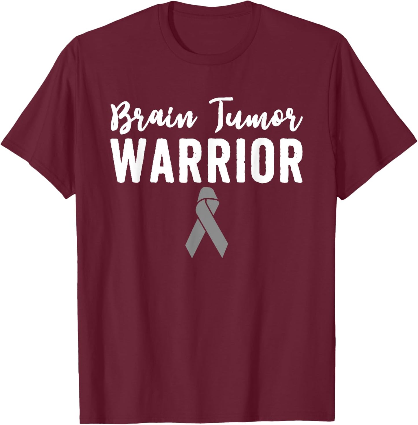 Brain Tumor Awareness T Shirts Warrior Grey Matters Cancer T-Shirt - T-Shirt | Maroon