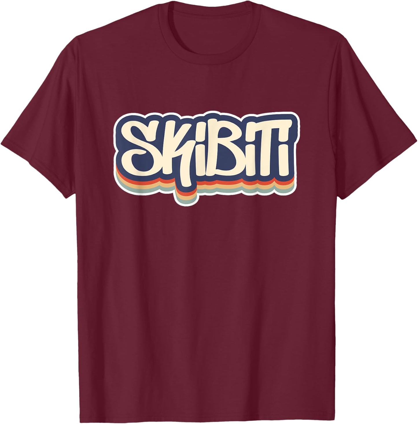 Skibiti Toilet Gen Alpha Slang Meme Ohio Rizz Rizzler Funny T-Shirt - T-Shirt | Maroon