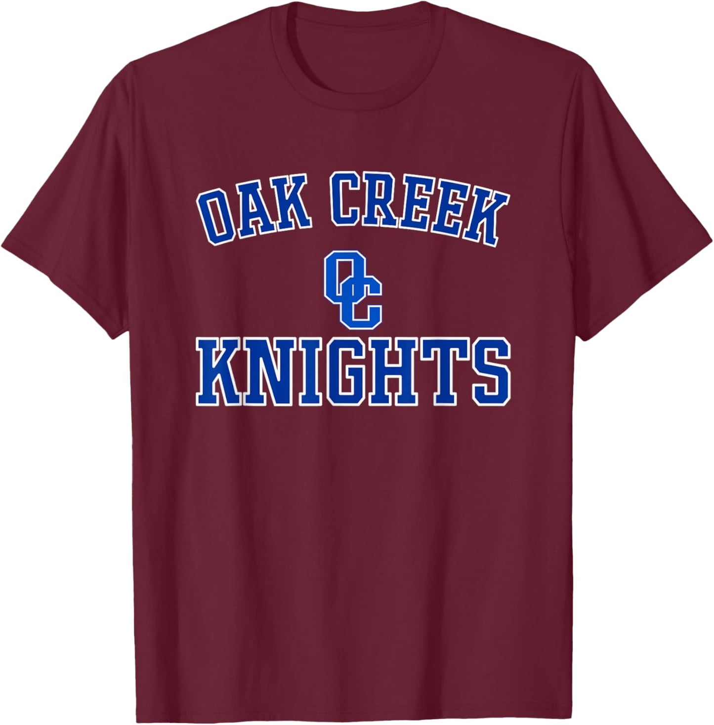 Oak Creek Knights Logo Varsity HS T-Shirt - T-Shirt | Maroon