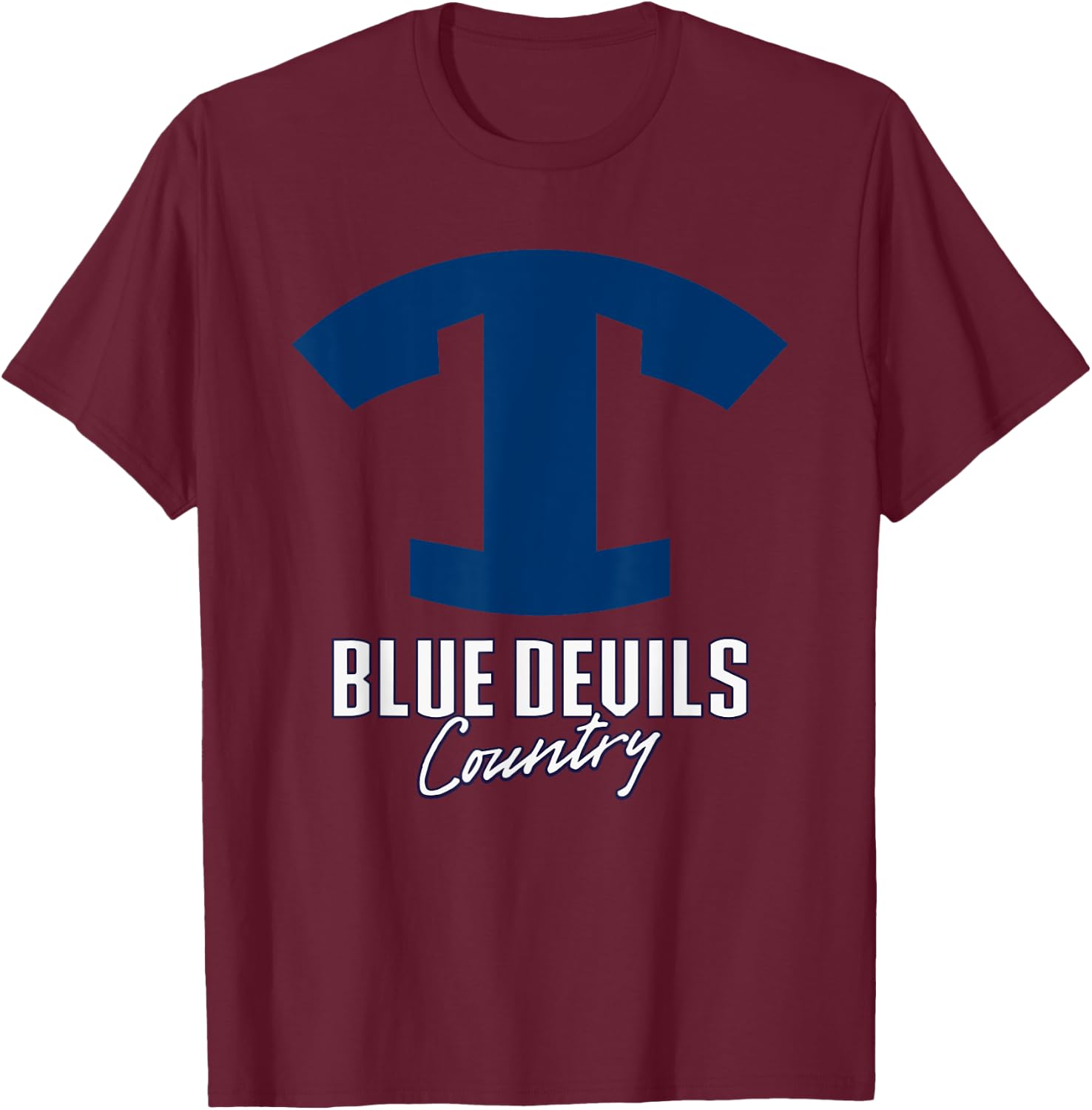 Tift County Blue Devils Logo Country HS T-Shirt - T-Shirt | Maroon