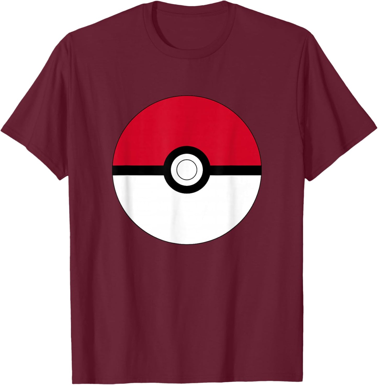 Pokémon Poké Ball Vintage Classic Red & White Logo T-Shirt - T-Shirt | Maroon