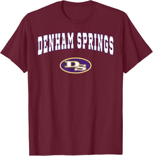 Denham Springs High School Yellowjackets C2 T-Shirt - T-Shirt | Maroon