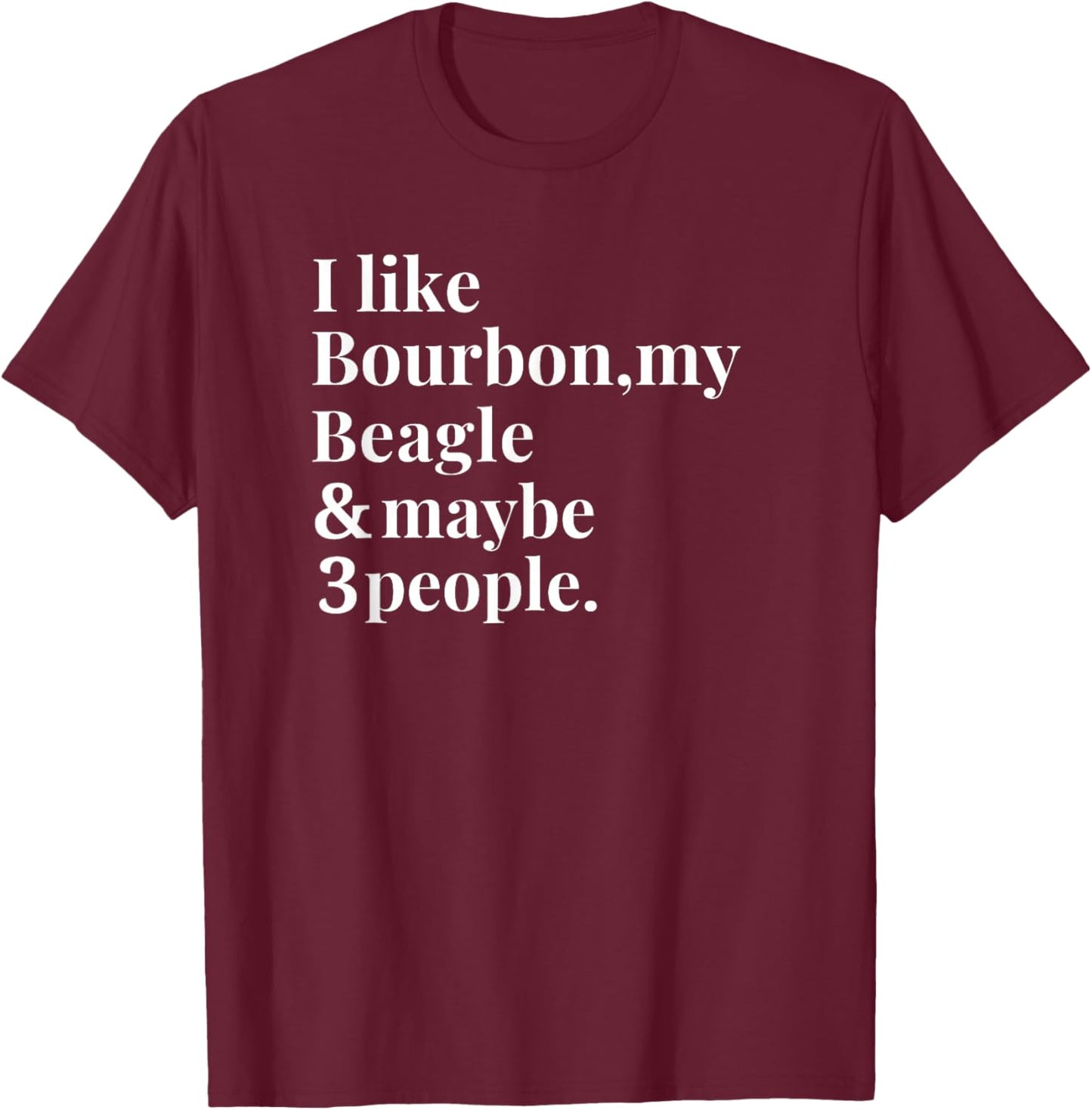 Beagle Funny Dog Owner Bourbon Whiskey Lover Gift Men T-Shirt - T-Shirt | Maroon