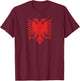 Albanian Flag Albanian Double Headed Eagle Albania T-Shirt - T-Shirt | Maroon