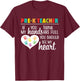 Pre K Teacher Cute Heart Appreciation T-Shirt - T-Shirt | Maroon