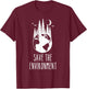 Save The Environment Earth Day Nature Wildlife Conservancy T-Shirt - T-Shirt | Maroon