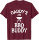 Kids Daddys Bbq Buddy Cute Barbecue Family Match Boys Girls Kids T-Shirt - T-Shirt | Maroon