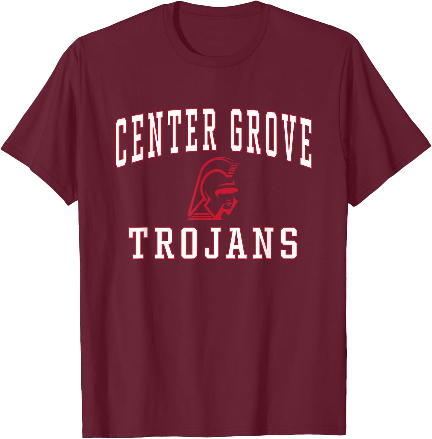 Center Grove High School Trojans C5 T-Shirt - T-Shirt | Maroon