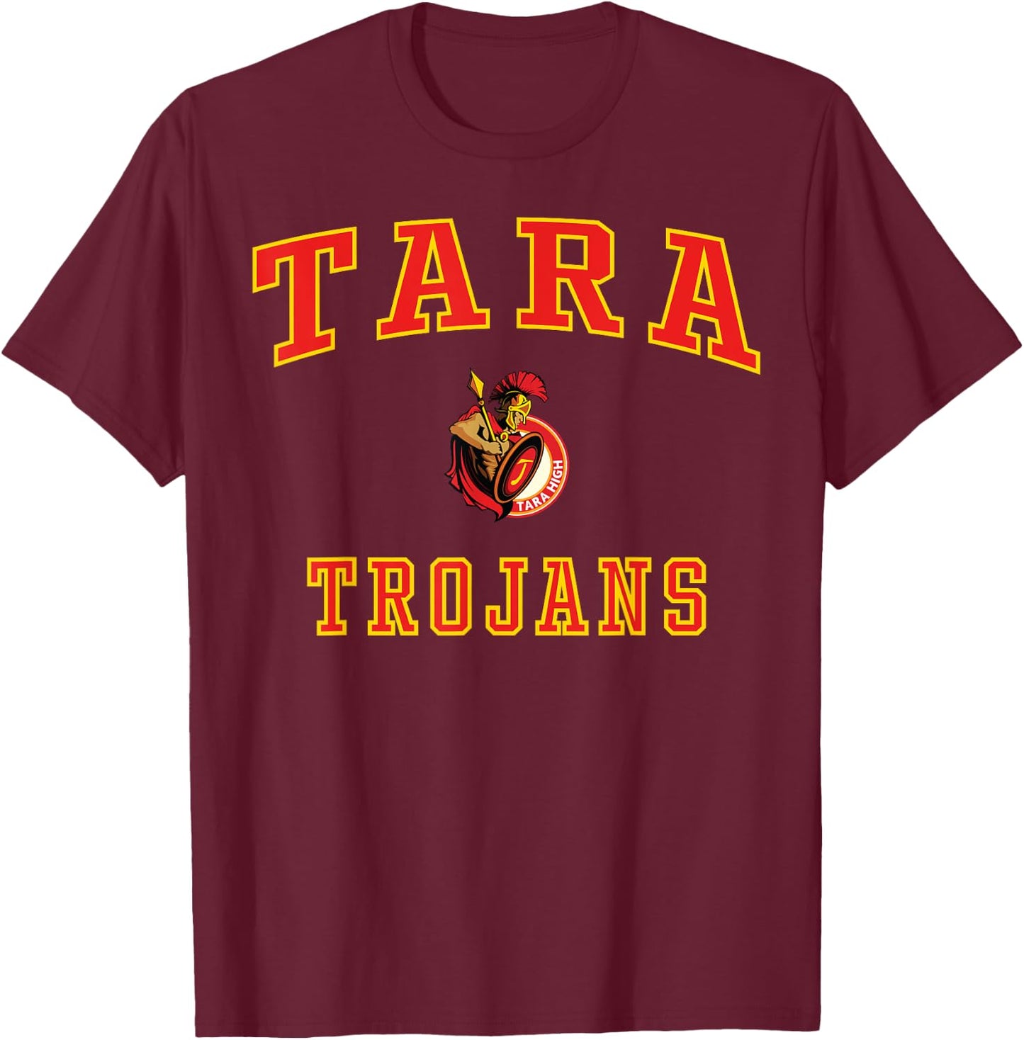 Tara High School Trojans C1 T-Shirt - T-Shirt | Maroon