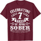 7Years Sober Sobriety Gift T-Shirt - T-Shirt | Maroon