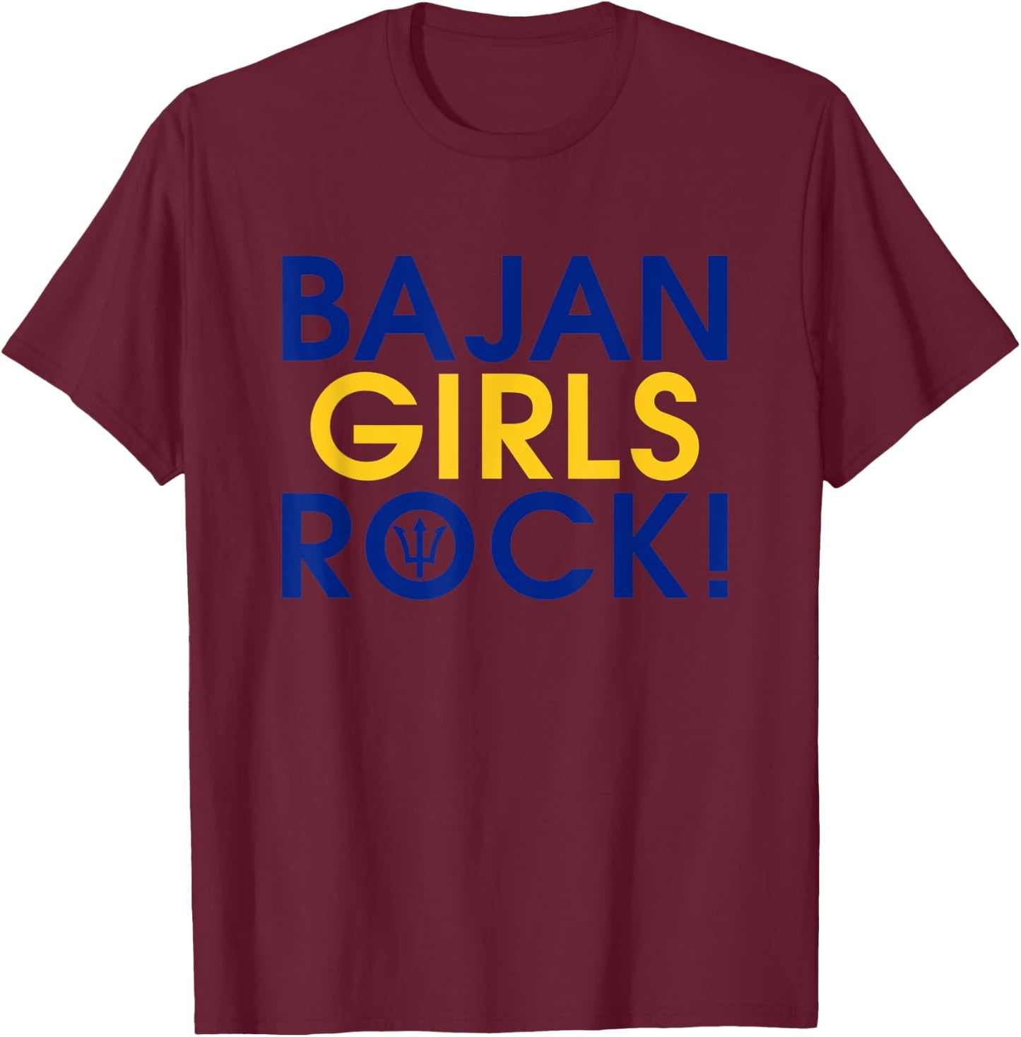 Bajan Girls Rock T-Shirt - T-Shirt | Maroon