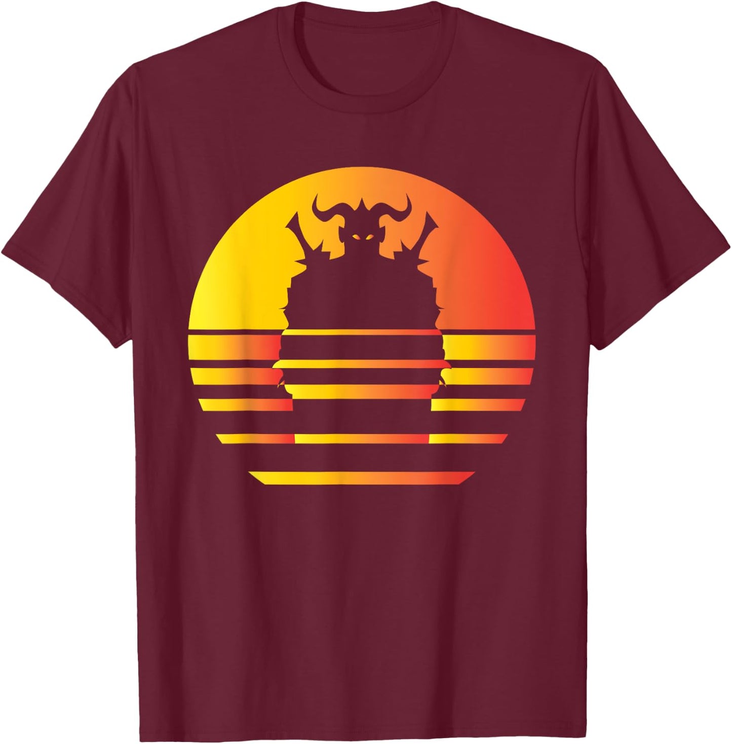 Gloomhaven Character Synth Wave Design - Board Game T-Shirt - T-Shirt | Maroon