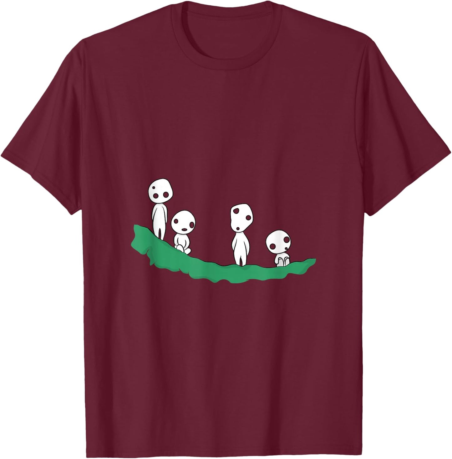 Kodama Japanese Ghosts Japan Fairy Tale T-Shirt - T-Shirt | Maroon