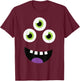 Cute Monster Face Halloween Group Costume Gift T-Shirt - T-Shirt | Maroon