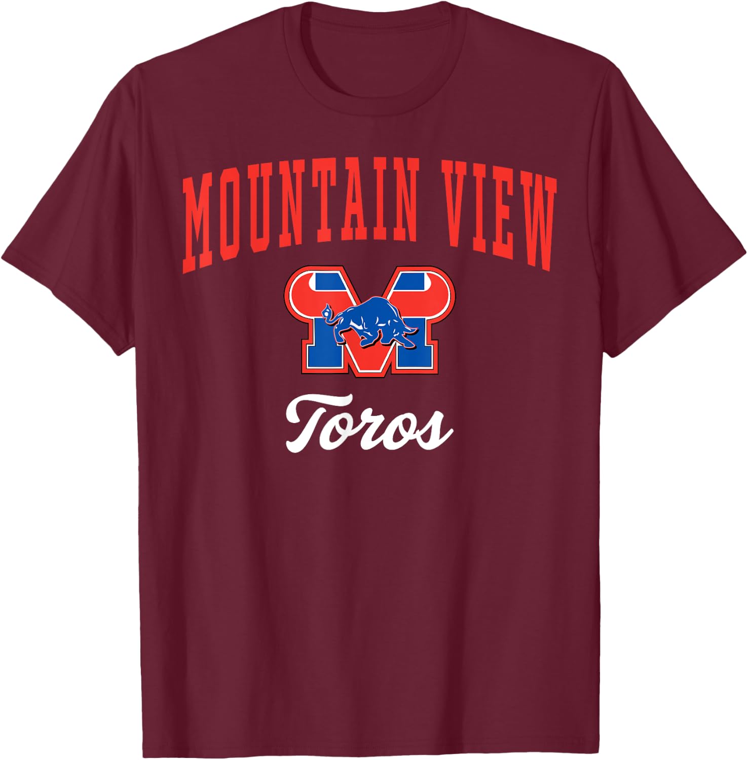 Mountain View High School Toros C3 T-Shirt - T-Shirt | Maroon