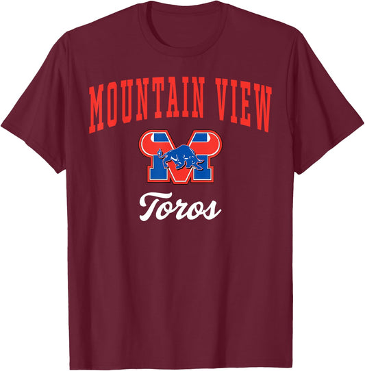 Mountain View High School Toros C3 T-Shirt - T-Shirt | Maroon