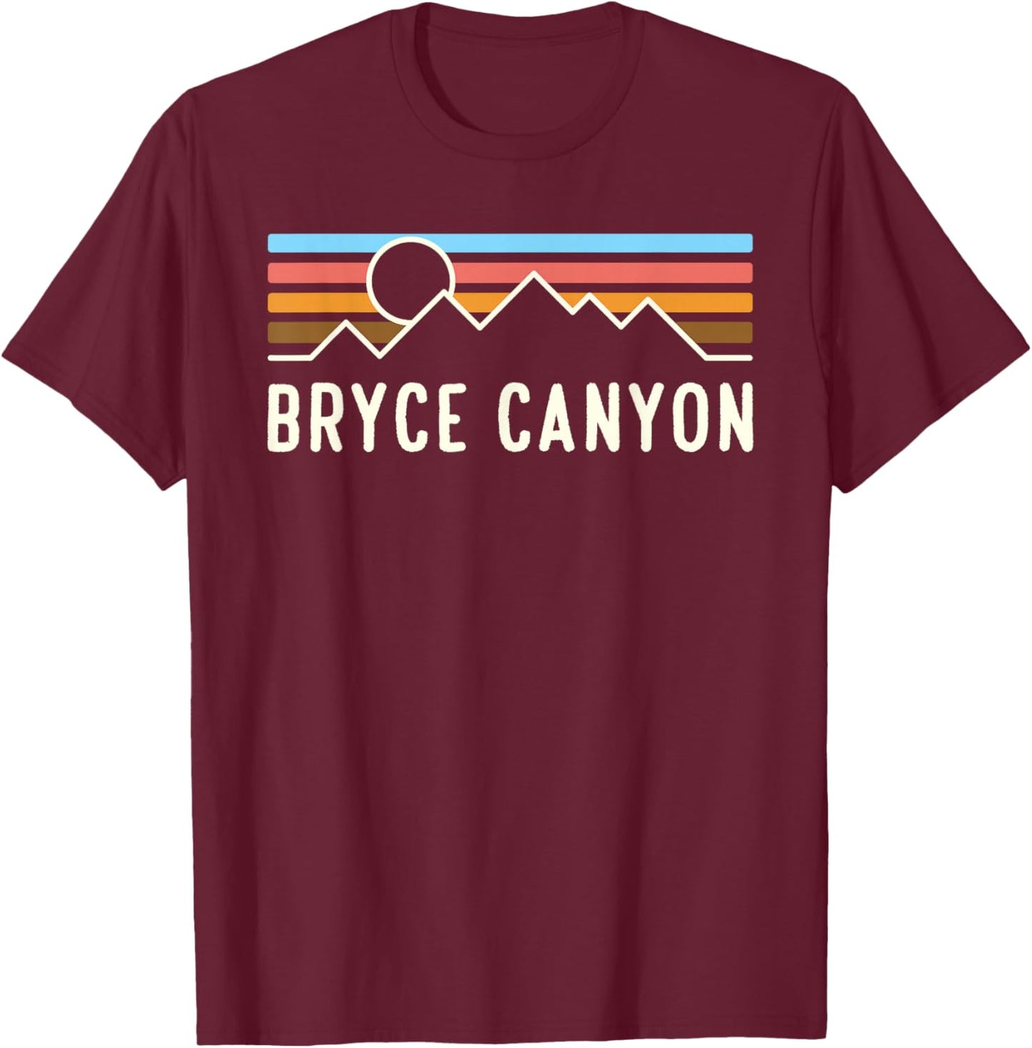 Bryce Canyon National Park Retro Mountain camping souvenir T-Shirt - T-Shirt | Maroon