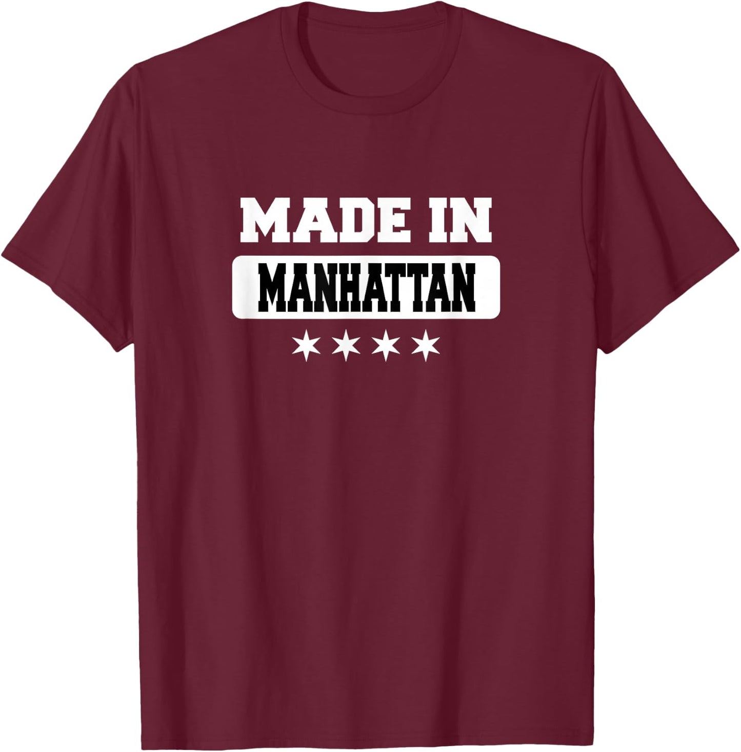 Manhattan - Made In Manhattan T-Shirt - T-Shirt | Maroon