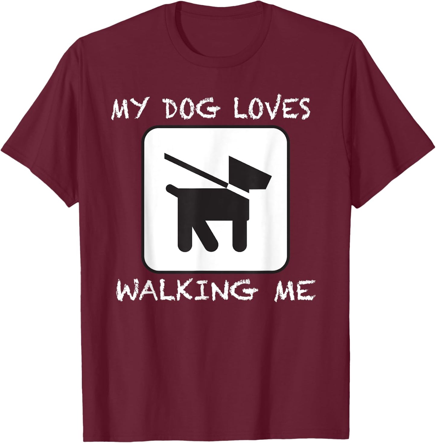 Funny Dog Walker T Shirt Cute Pet Lover Gift Men Women Kids T-Shirt - T-Shirt | Maroon