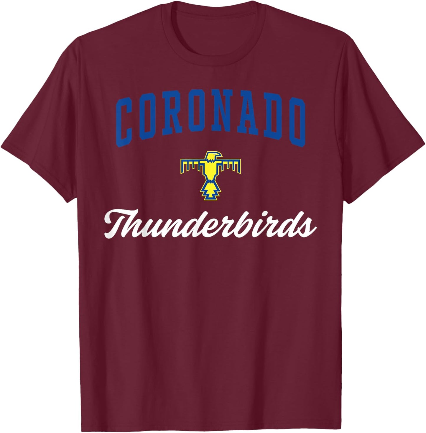 Coronado High School Thunderbirds C3 T-Shirt - T-Shirt | Maroon