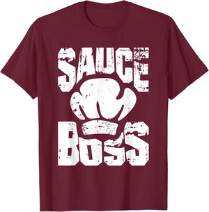 Cooking Sauce Boss Gastronomy Chef T-Shirt - T-Shirt | Maroon