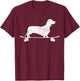 Dachshund on Skateboard Dog Funny Dachshund Men Women Girls Kids T-Shirt - T-Shirt | Maroon