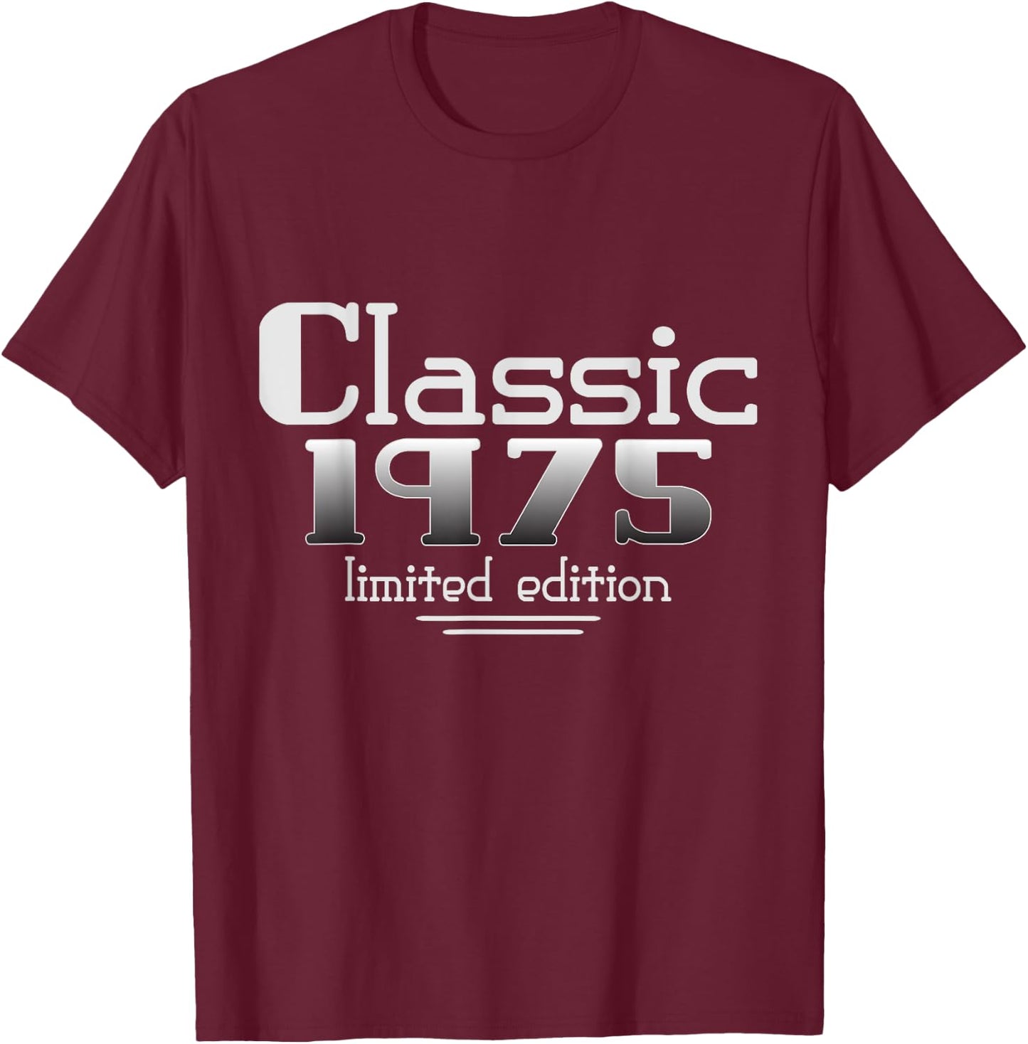 50 Year Old Classic 1975 Vintage 50th Birthday Party Men T-Shirt - T-Shirt | Maroon