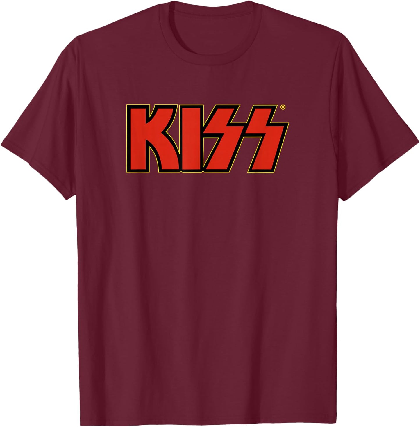 KISS - Classic Red Logo T-Shirt - T-Shirt | Maroon