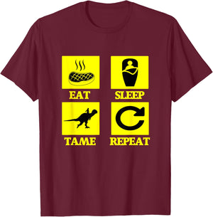 Eat Sleep Tame Repeat Ark T-Shirt - T-Shirt | Maroon