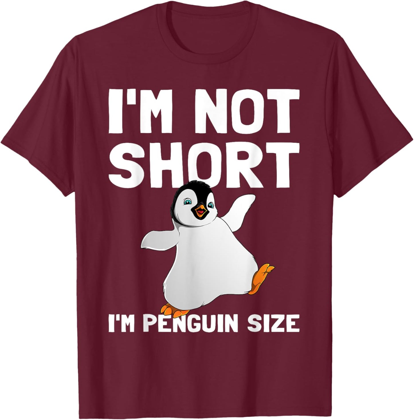 Funny Penguin Gift Kids Men Penguin Bird Lover T-Shirt - T-Shirt | Maroon