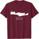 Karte von Kreta, Griechenland und "Kreta" auf Griechisch T-Shirt - T-Shirt | Maroon