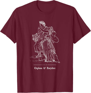 Orpheus and Eurydice Mythology Vintage Greek Mythology Poet T-Shirt - T-Shirt | Maroon
