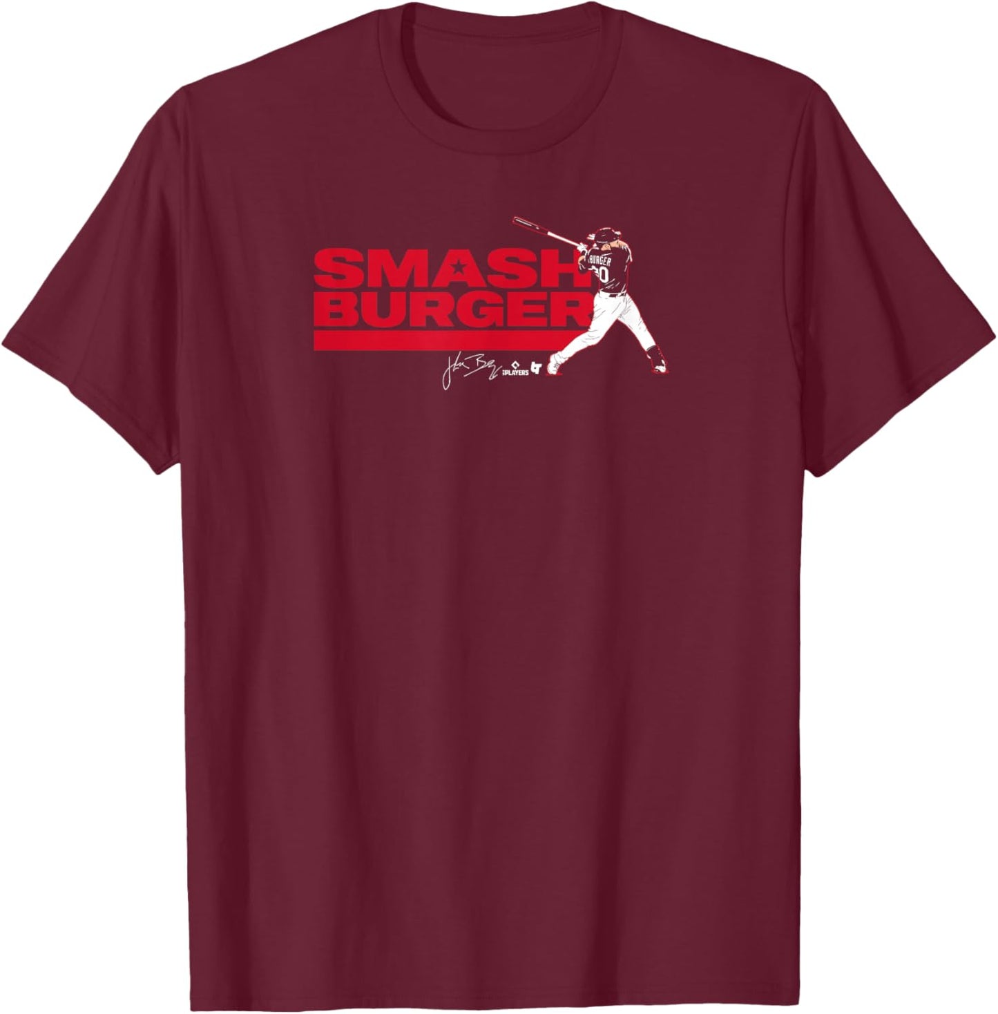Jake Burger - Smash Burger - Texas Baseball T-Shirt - T-Shirt | Maroon