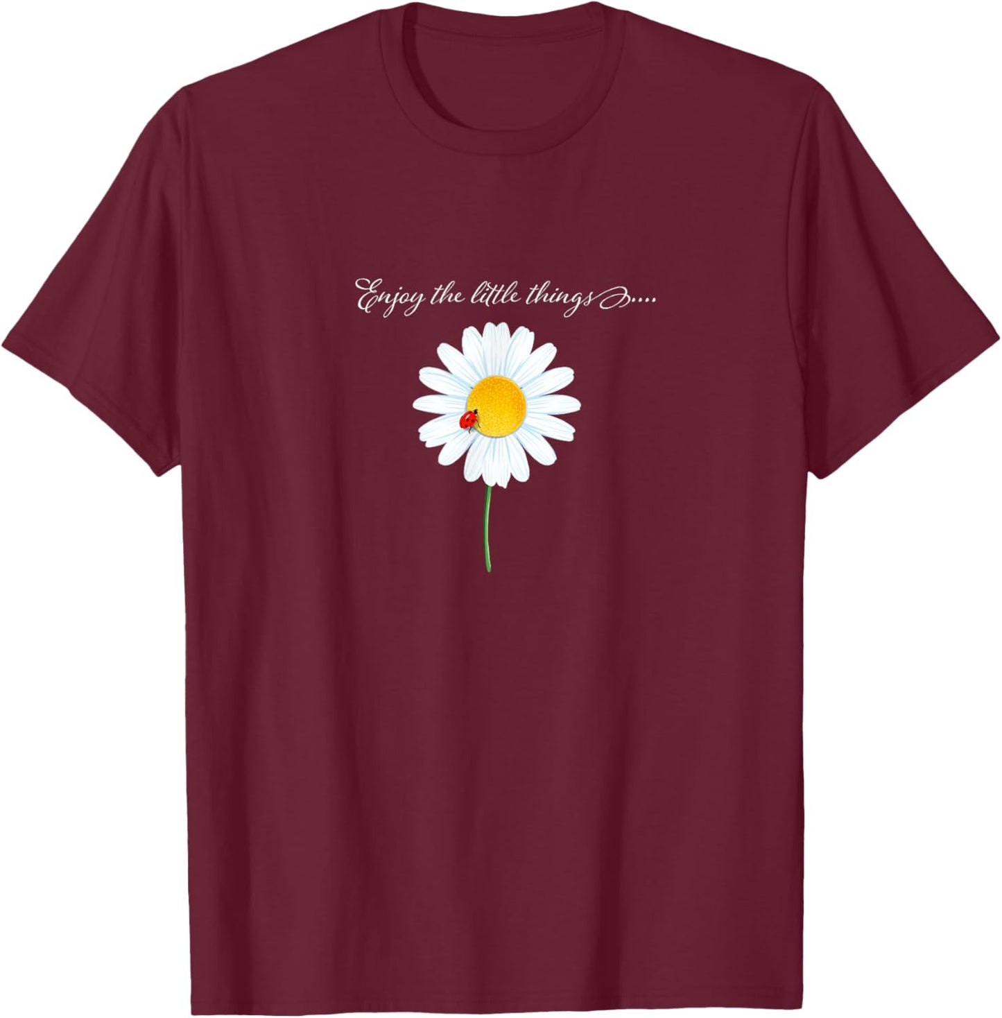 Ladybug design, Enjoy the little things gift ladybugs T-Shirt - T-Shirt | Maroon