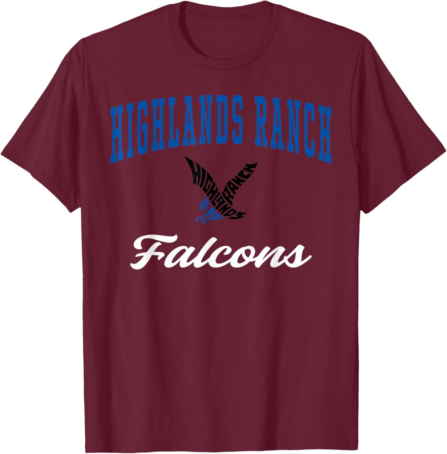 Highlands Ranch High School Falcons C3 T-Shirt - T-Shirt | Maroon
